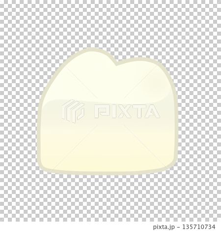 ハート型ホワイトチョコレートのイラスト ハート型ホワイトチョコレートのイラスト 135710734