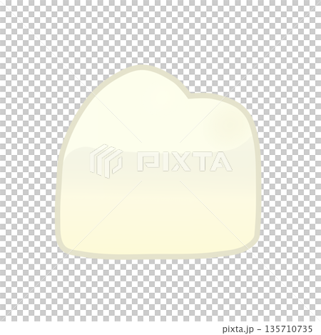 ハート型ホワイトチョコレートのイラスト ハート型ホワイトチョコレートのイラスト 135710735