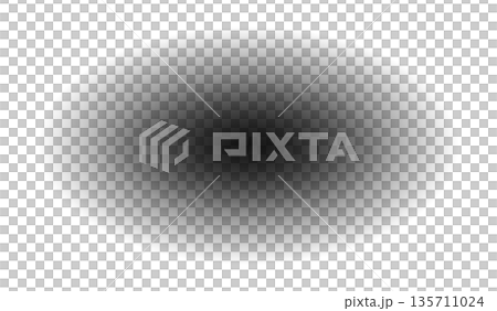 Oval soft shadow. Realistic drop shadow effect. Floating effect for product mock-up. 135711024