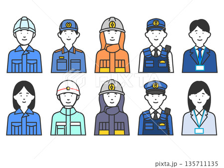 アイコンセット　公務員 135711135
