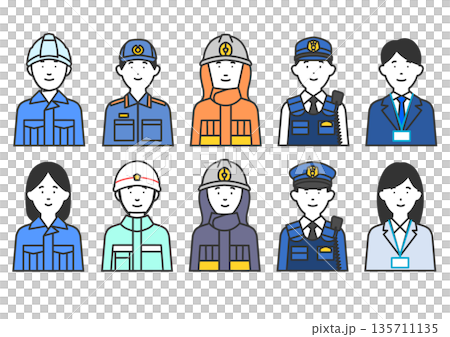 アイコンセット　公務員 135711135