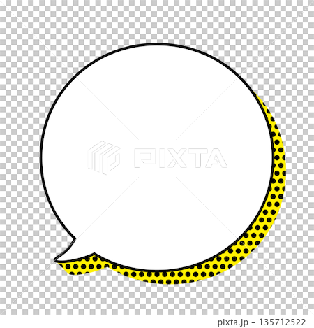 Simple speech bubble illustration circle 135712522