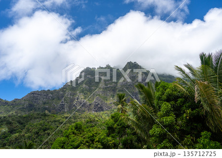 Mount Temetiu near Atuona, Hiva Oa, French Polynesia, Marquesas Islands Mount Temetiu near Atuona, Hiva Oa, French Polynesia, Marquesas Islands 135712725