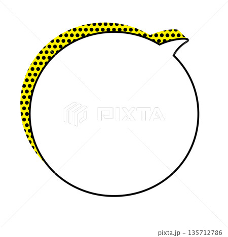 シンプルな吹き出しのイラスト 円 シンプルな吹き出しのイラスト 円 135712786