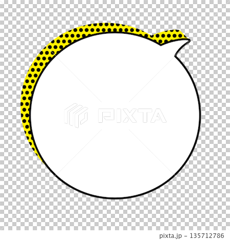 シンプルな吹き出しのイラスト 円 シンプルな吹き出しのイラスト 円 135712786