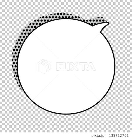 シンプルな吹き出しのイラスト　円 135712791