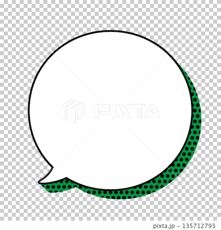 シンプルな吹き出しのイラスト　円 135712793