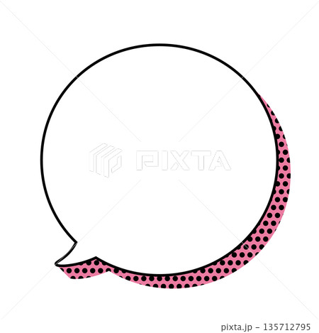 シンプルな吹き出しのイラスト 円 シンプルな吹き出しのイラスト 円 135712795
