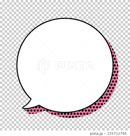 シンプルな吹き出しのイラスト 円 シンプルな吹き出しのイラスト 円 135712795