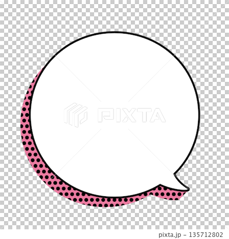 シンプルな吹き出しのイラスト　円 135712802