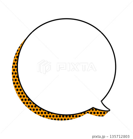 シンプルな吹き出しのイラスト 円 シンプルな吹き出しのイラスト 円 135712803