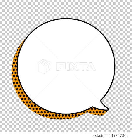 シンプルな吹き出しのイラスト 円 シンプルな吹き出しのイラスト 円 135712803