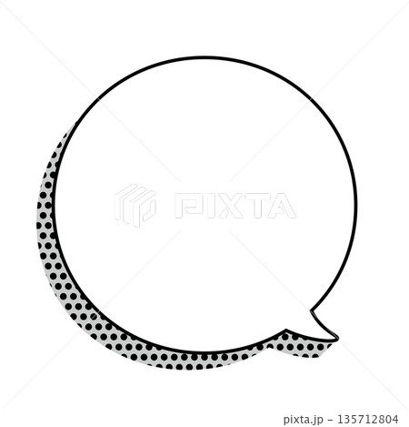 シンプルな吹き出しのイラスト 円 シンプルな吹き出しのイラスト 円 135712804