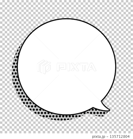 シンプルな吹き出しのイラスト 円 シンプルな吹き出しのイラスト 円 135712804