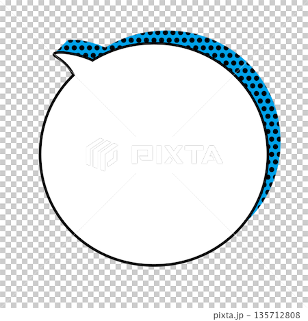 シンプルな吹き出しのイラスト　円 135712808