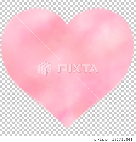Soft watercolor pink heart 135712841