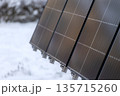 Solar panels with icy condition, green energy 135715260