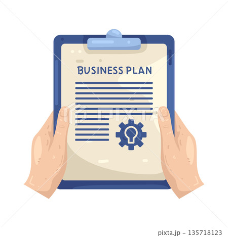Illustration of business plan 135718123