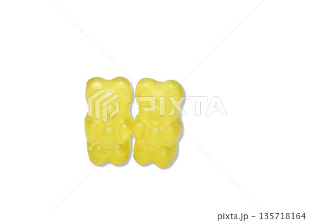 Chewing gummies of different colors and flavors, bear-shaped. Chewing gummies of different colors and flavors, bear-shaped. 135718164