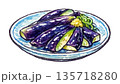 茄の浅漬けクレヨンイラスト 135718280