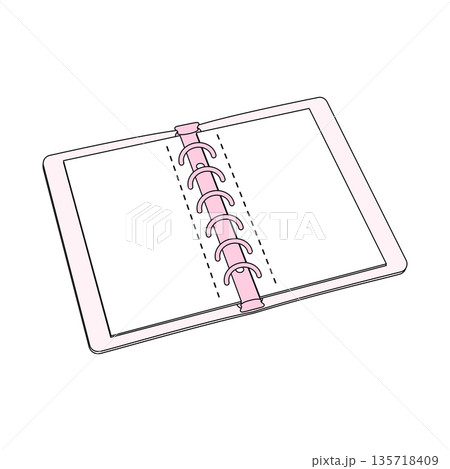 開かれたバインダー シンプル ピンク 開かれたバインダー シンプル ピンク 135718409
