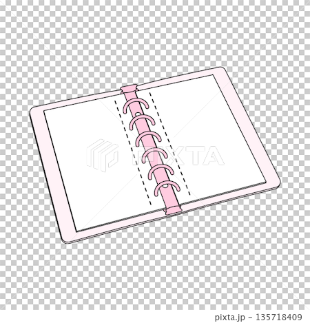 開かれたバインダー シンプル ピンク 開かれたバインダー シンプル ピンク 135718409