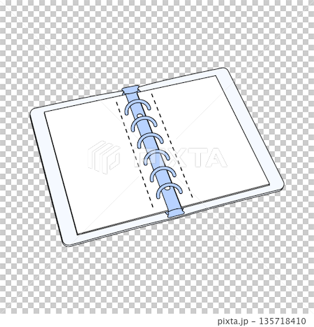 打開的活頁夾,簡潔,藍色 打開的活頁夾,簡潔,藍色 135718410