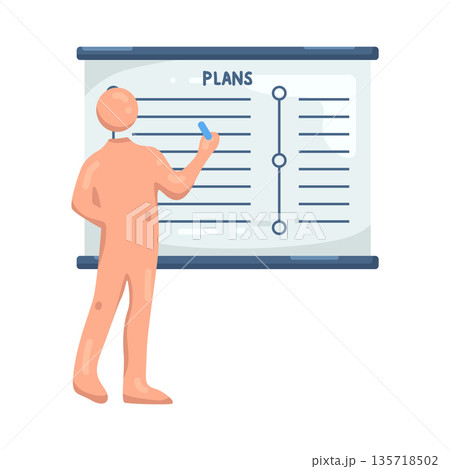 Illustration of business plan 135718502