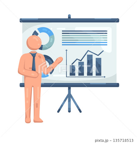 Illustration of presentation Illustration of presentation 135718513