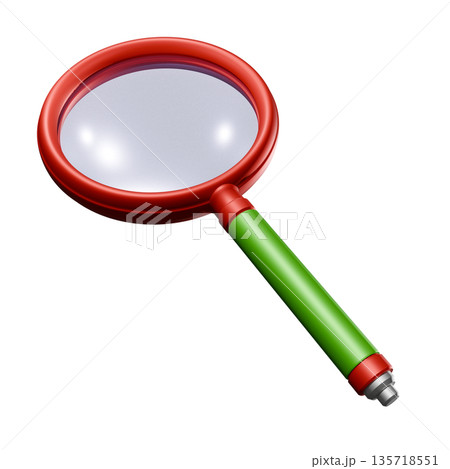 虫眼鏡　ルーペ　（検索イメージにも　Search）透過素材 135718551