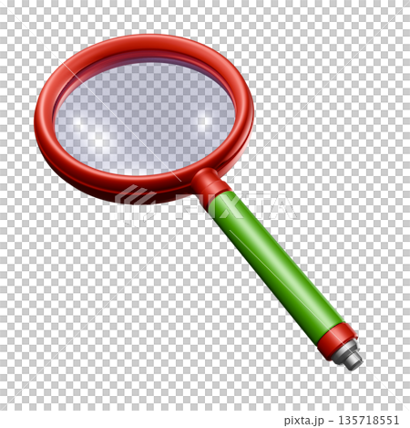 虫眼鏡　ルーペ　（検索イメージにも　Search）透過素材 135718551