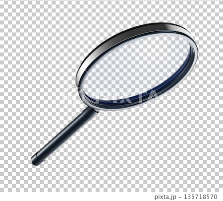 Magnifying Glass (Search Image) Transparent Material Magnifying Glass (Search Image) Transparent Material 135718570