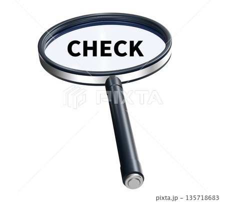 虫眼鏡 ルーペ (検索イメージにも Search)白バック 虫眼鏡 ルーペ (検索イメージにも Search)白バック 135718683