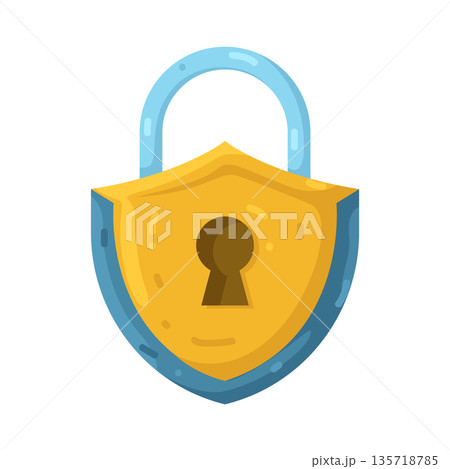 Illustration of padlock  135718785