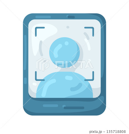 Illustration of face scan 135718808