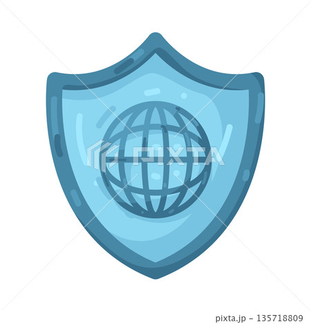Illustration of internet lock 135718809