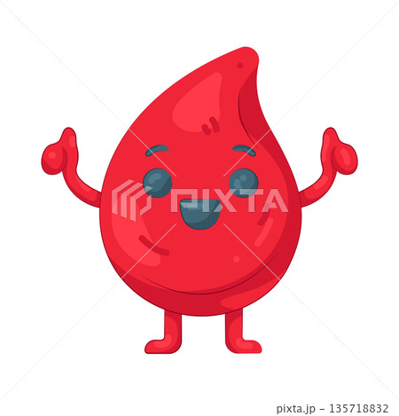 Illustration of blood drop 135718832