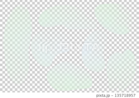 水彩風フレーム　黄緑色　液体シェイプ　シンプル　png白バック 135718957