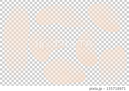 Watercolor-style frame, skin-colored beige, liquid shape, simple, png, white background 135718971