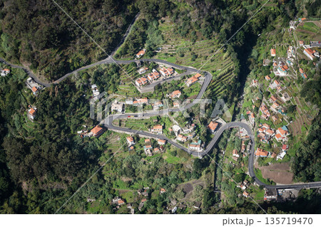 Bird Eye View from Eira do Serrado Viewpoint in Madeira Bird Eye View from Eira do Serrado Viewpoint in Madeira 135719470