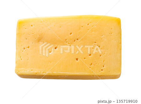 piece of cheese close-up on a white isolated piece of cheese close-up on a white isolated 135719910