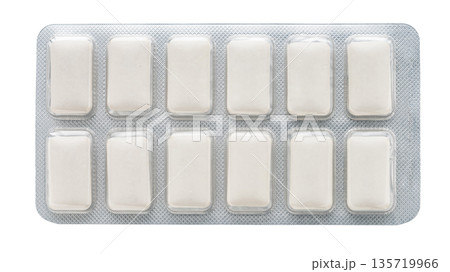 Chewing gum for smoking in a blister pack 135719966