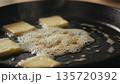 Butter Melting on Hot Pan Cooking Process Food Photography 4k ai 135720392