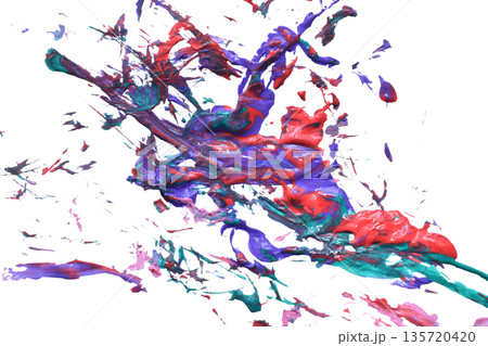 Abstract drawing created with splashes of watercolor paint. Abstract drawing created with splashes of watercolor paint. 135720420