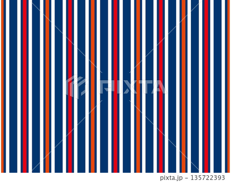 ストライプ　マルチカラー　紺色　白色 135722393