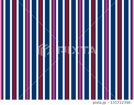 ストライプ　マルチカラー　紺色　白色 135722396