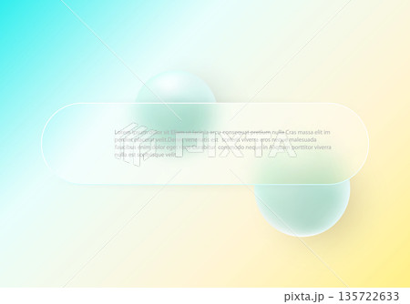 Minimalistic horizontal banner in glassmorphism style on a gradient background, suitable for web and mobile interfaces. Minimalistic horizontal banner in glassmorphism style on a gradient background, suitable for web and mobile interfaces. 135722633