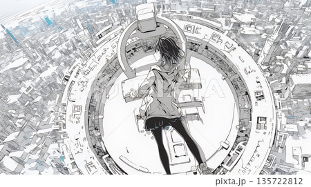 プライバシー・ポリシーやセキュリティー・ポリシーを表す堅牢な門と門番のイメージ