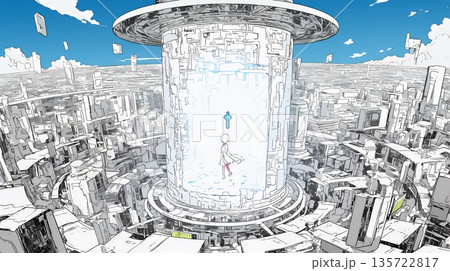 プライバシー・ポリシーやセキュリティー・ポリシーを表す堅牢な門と門番のイメージ