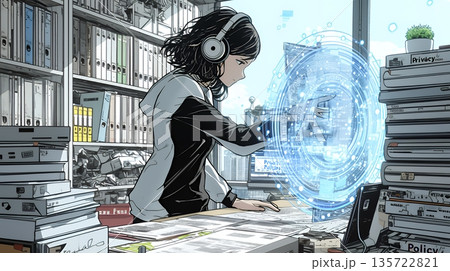 プライバシー・ポリシーやセキュリティー・ポリシーを表す堅牢な門と門番のイメージ